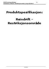 Reindrift - Restriksjonsområde